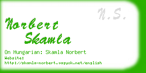 norbert skamla business card